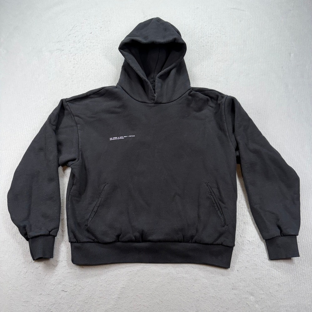 Pangaia Hoodie Unisex Small Black Recycled Organic Cotton Pullover